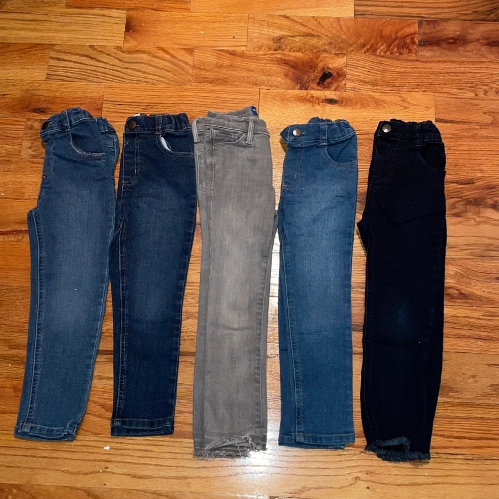 5 Pcs bundle Old Navy Garanimals Kids Jeans Set - Dark Blue and Black